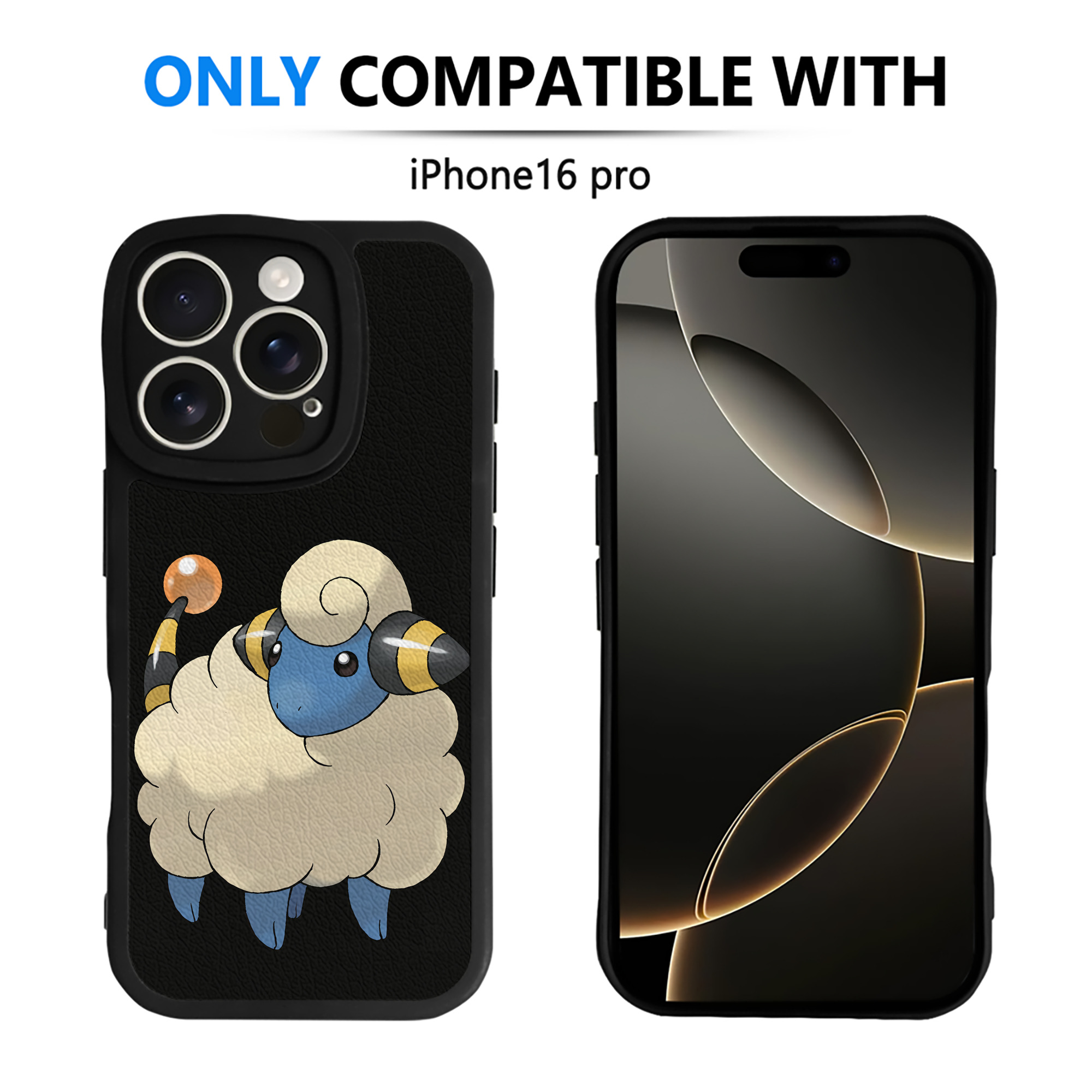 （画像用） ポケットモンスター Pokémon 【iPhone 16シリーズ対応】シリコンスマホケース（レザー調） 材質：シリコン